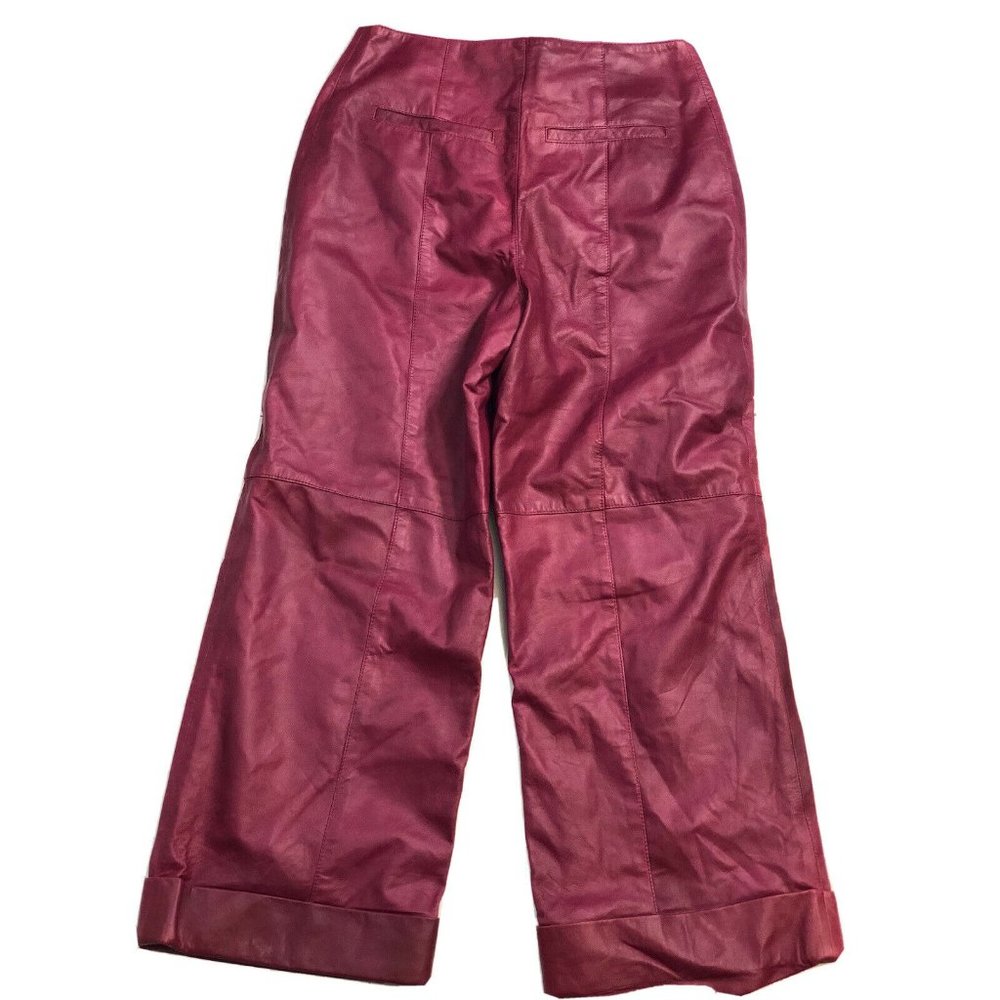 M.a.c X Runner High Rise Pleated Leather Pants - Picture 7 of 12